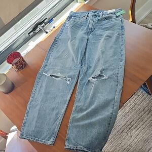 GAP Relaxed Fit Distressed Blue Jeans